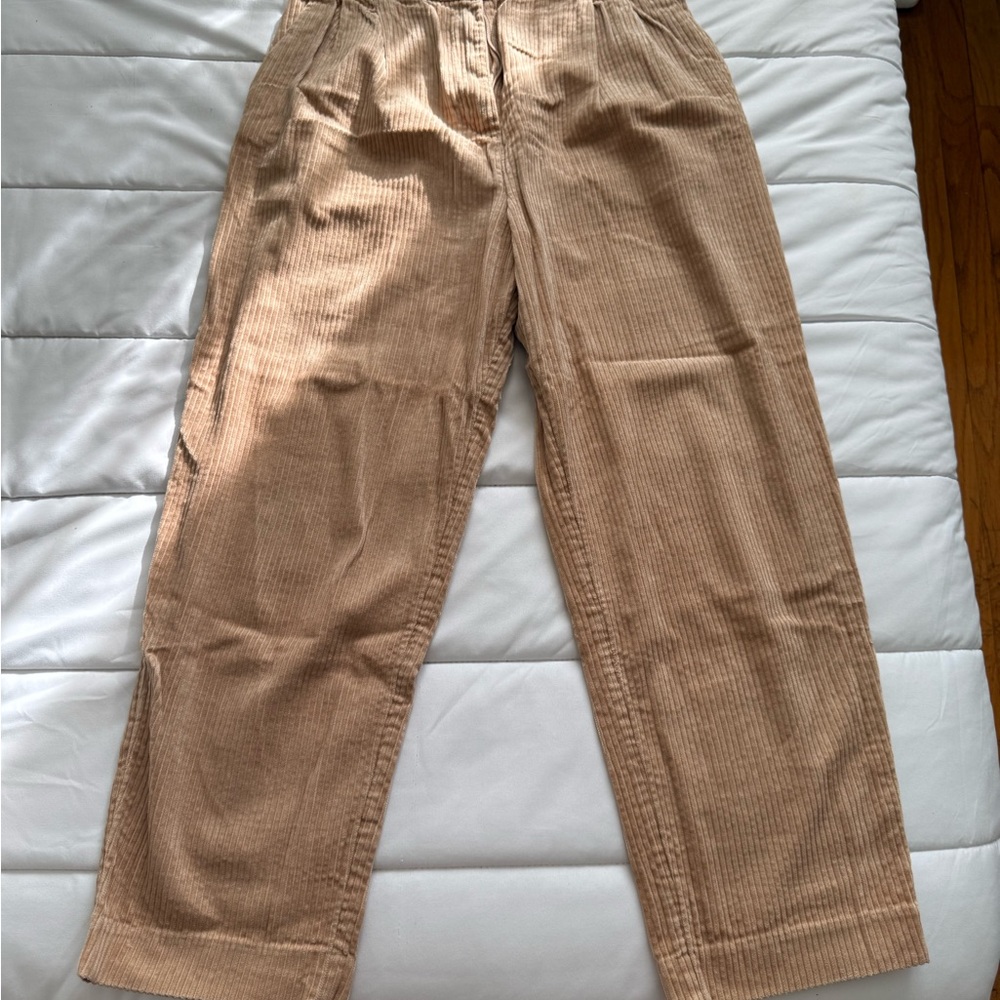 H&M Tan Corduroy Pants Straight Leg